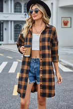 Load image into Gallery viewer, Lovelet Plaid Button Up Collared Neck Shirt
