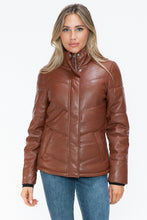 Load image into Gallery viewer, Snobbish Pocketed Zip Up Turtleneck Puffer Jacket
