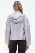 Load image into Gallery viewer, How Dare U Drawstring Hem PU Leather Zip Up Jacket
