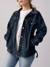 Load image into Gallery viewer, Studded Collared Neck Button Up Jacket
