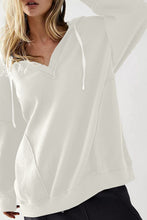 Load image into Gallery viewer, Exposed Seam Drawstring Long Sleeve Hoodie

