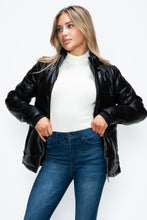 Load image into Gallery viewer, How Dare U Pocketed Zip Up Puffer Jacket with Removable Hood
