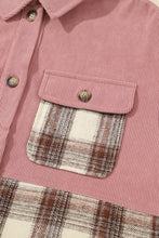 Load image into Gallery viewer, Pocketed Plaid Collared Neck Shacket
