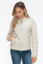 Load image into Gallery viewer, Snobbish PU Leather Biker Jacket with Side Zip Pockets
