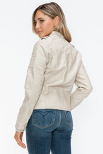 Load image into Gallery viewer, Snobbish PU Leather Biker Jacket with Side Zip Pockets
