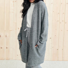 Load image into Gallery viewer, Open Front Long Sleeve Cardigan with Pockets
