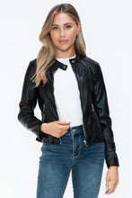 Load image into Gallery viewer, Snobbish PU Leather Zip Up Jacket with Pockets
