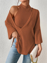 Load image into Gallery viewer, Grecian Neck Knit Vest and Drop Shoulder Top
