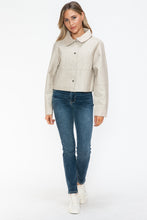 Load image into Gallery viewer, Snobbish Snap Down Long Sleeve PU Leather Jacket
