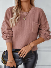 Load image into Gallery viewer, Round Neck Drop Shoulder Sweater
