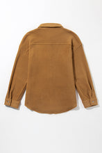 Load image into Gallery viewer, Collared Neck Long Sleeve Fleece Shacket
