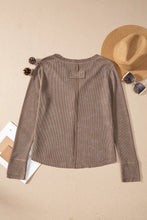 Load image into Gallery viewer, Notched Long Sleeve Top
