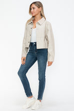 Load image into Gallery viewer, Snobbish Snap Down Long Sleeve PU Leather Jacket
