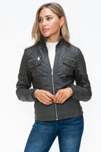 Load image into Gallery viewer, YMI Removable Faux Layered Multi-Pocket Jacket with Fuzzy Hood
