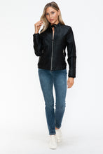 Load image into Gallery viewer, Snobbish PU Leather Biker Jacket with Side Zip Pockets
