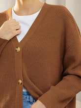 Load image into Gallery viewer, Button Down V-Neck Long Sleeve Cardigan

