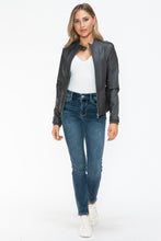 Load image into Gallery viewer, Snobbish PU Leather Biker Jacket with Side Zip Pockets
