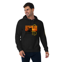 Load image into Gallery viewer, Sunset Print Canvas Unisex eco raglan hoodie - Frantz Benjamin
