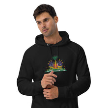 Load image into Gallery viewer, Haitian Embroidered Flag Unisex eco raglan hoodie - Frantz Benjamin
