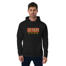 Load image into Gallery viewer, Jesus Saves Embrodery Unisex eco raglan hoodie - Frantz Benjamin
