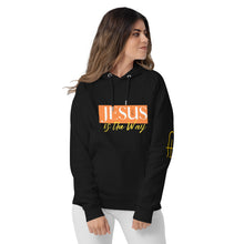 Load image into Gallery viewer, Jesus Saves Unisex eco raglan hoodie - Frantz Benjamin

