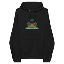 Load image into Gallery viewer, Haitian Embroidered Flag Unisex eco raglan hoodie - Frantz Benjamin
