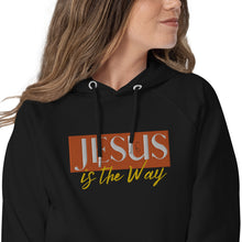 Load image into Gallery viewer, Jesus Saves Embrodery Unisex eco raglan hoodie - Frantz Benjamin
