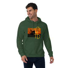 Load image into Gallery viewer, Sunset Print Canvas Unisex eco raglan hoodie - Frantz Benjamin
