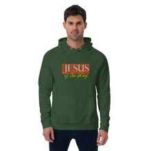 Load image into Gallery viewer, Jesus Saves Embrodery Unisex eco raglan hoodie - Frantz Benjamin
