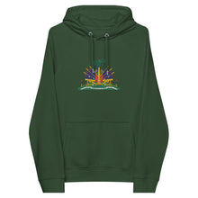 Load image into Gallery viewer, Haitian Embroidered Flag Unisex eco raglan hoodie - Frantz Benjamin
