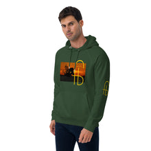 Load image into Gallery viewer, Sunset Print Canvas Unisex eco raglan hoodie - Frantz Benjamin
