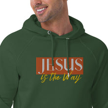 Load image into Gallery viewer, Jesus Saves Embrodery Unisex eco raglan hoodie - Frantz Benjamin
