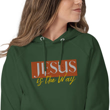 Load image into Gallery viewer, Jesus Saves Embrodery Unisex eco raglan hoodie - Frantz Benjamin
