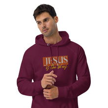 Load image into Gallery viewer, Jesus Saves Embrodery Unisex eco raglan hoodie - Frantz Benjamin
