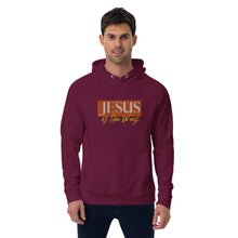 Load image into Gallery viewer, Jesus Saves Embrodery Unisex eco raglan hoodie - Frantz Benjamin
