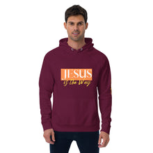 Load image into Gallery viewer, Jesus Saves Unisex eco raglan hoodie - Frantz Benjamin
