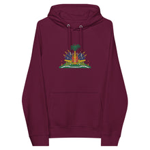 Load image into Gallery viewer, Haitian Embroidered Flag Unisex eco raglan hoodie - Frantz Benjamin

