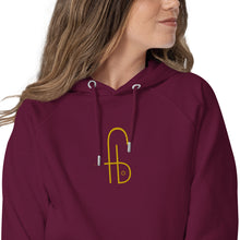 Load image into Gallery viewer, Big FB Embrodery Unisex eco raglan hoodie - Frantz Benjamin
