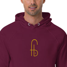 Load image into Gallery viewer, Big FB Embrodery Unisex eco raglan hoodie - Frantz Benjamin
