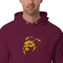 Load image into Gallery viewer, Lion Head FB Embroidered Unisex eco raglan hoodie - Frantz Benjamin
