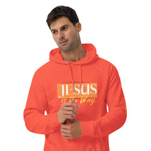 Load image into Gallery viewer, Jesus Saves Unisex eco raglan hoodie - Frantz Benjamin
