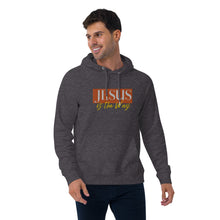 Load image into Gallery viewer, Jesus Saves Embrodery Unisex eco raglan hoodie - Frantz Benjamin

