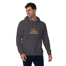 Load image into Gallery viewer, Haitian Embroidered Flag Unisex eco raglan hoodie - Frantz Benjamin
