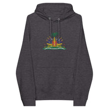 Load image into Gallery viewer, Haitian Embroidered Flag Unisex eco raglan hoodie - Frantz Benjamin
