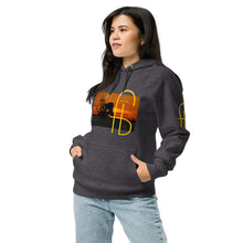 Load image into Gallery viewer, Sunset Print Canvas Unisex eco raglan hoodie - Frantz Benjamin
