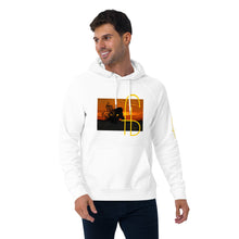Load image into Gallery viewer, Sunset Print Canvas Unisex eco raglan hoodie - Frantz Benjamin
