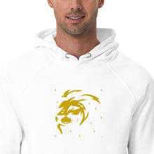 Load image into Gallery viewer, Lion Head FB Embroidered Unisex eco raglan hoodie - Frantz Benjamin
