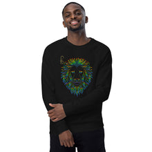 Load image into Gallery viewer, Lion Head Unisex organic raglan sweatshirt - Frantz Benjamin
