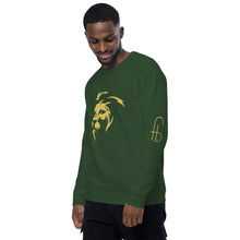 Load image into Gallery viewer, Lion Head Unisex organic raglan sweatshirt - Frantz Benjamin
