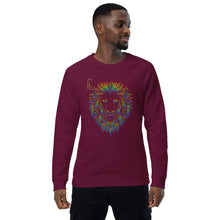 Load image into Gallery viewer, Lion Head Unisex organic raglan sweatshirt - Frantz Benjamin
